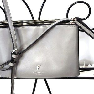 Fiorelli leather crossbody bag two-toned  grey black 21x14 cm